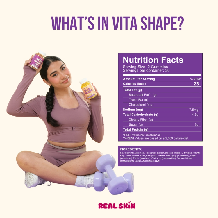 Real Skin Vita Shape Mixed Berries Flavor 60 Gummies