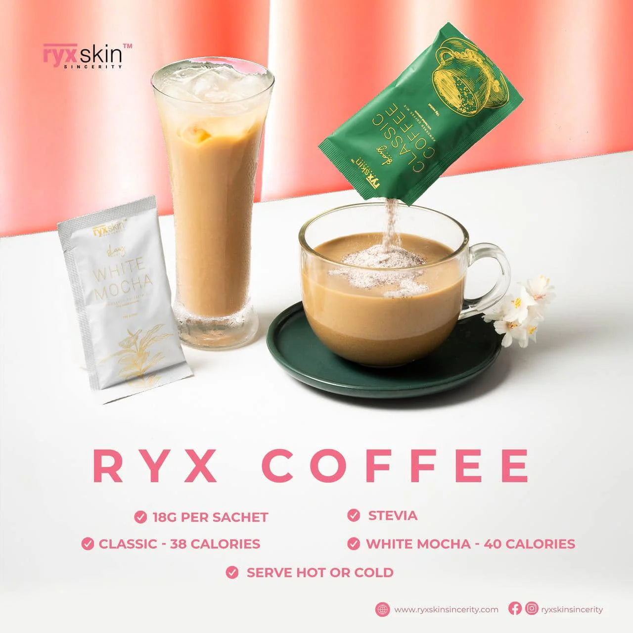 Ryx Skin Powdered Coffee Mix with Herbal Extracts