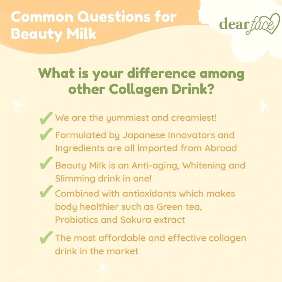 Dear Face Beauty Milk Melon Collagen Drink 210g