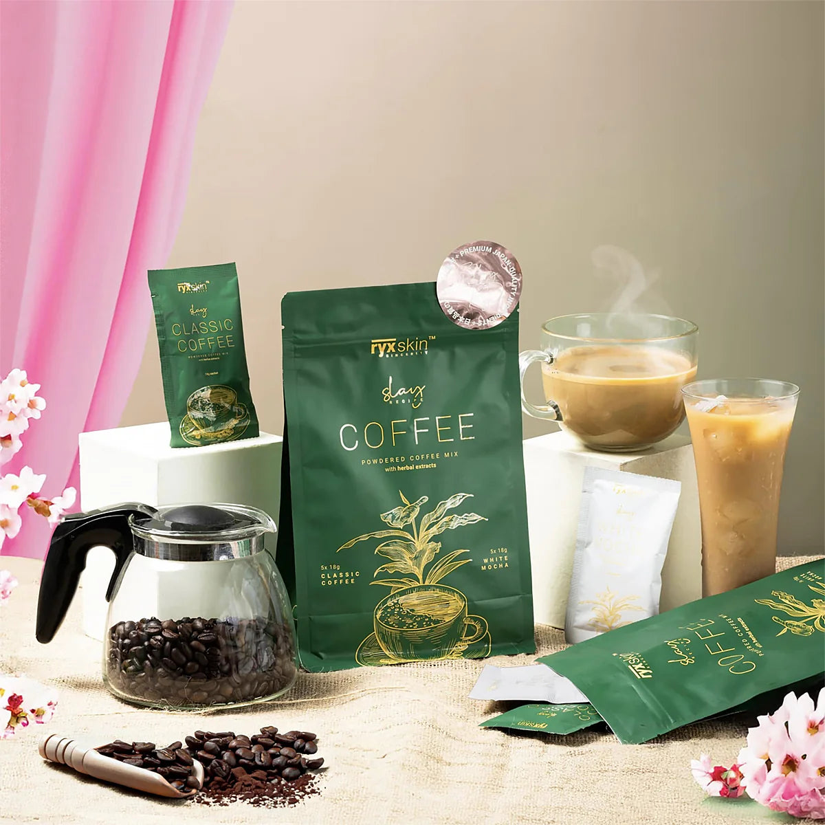Ryx Skin Powdered Coffee Mix with Herbal Extracts