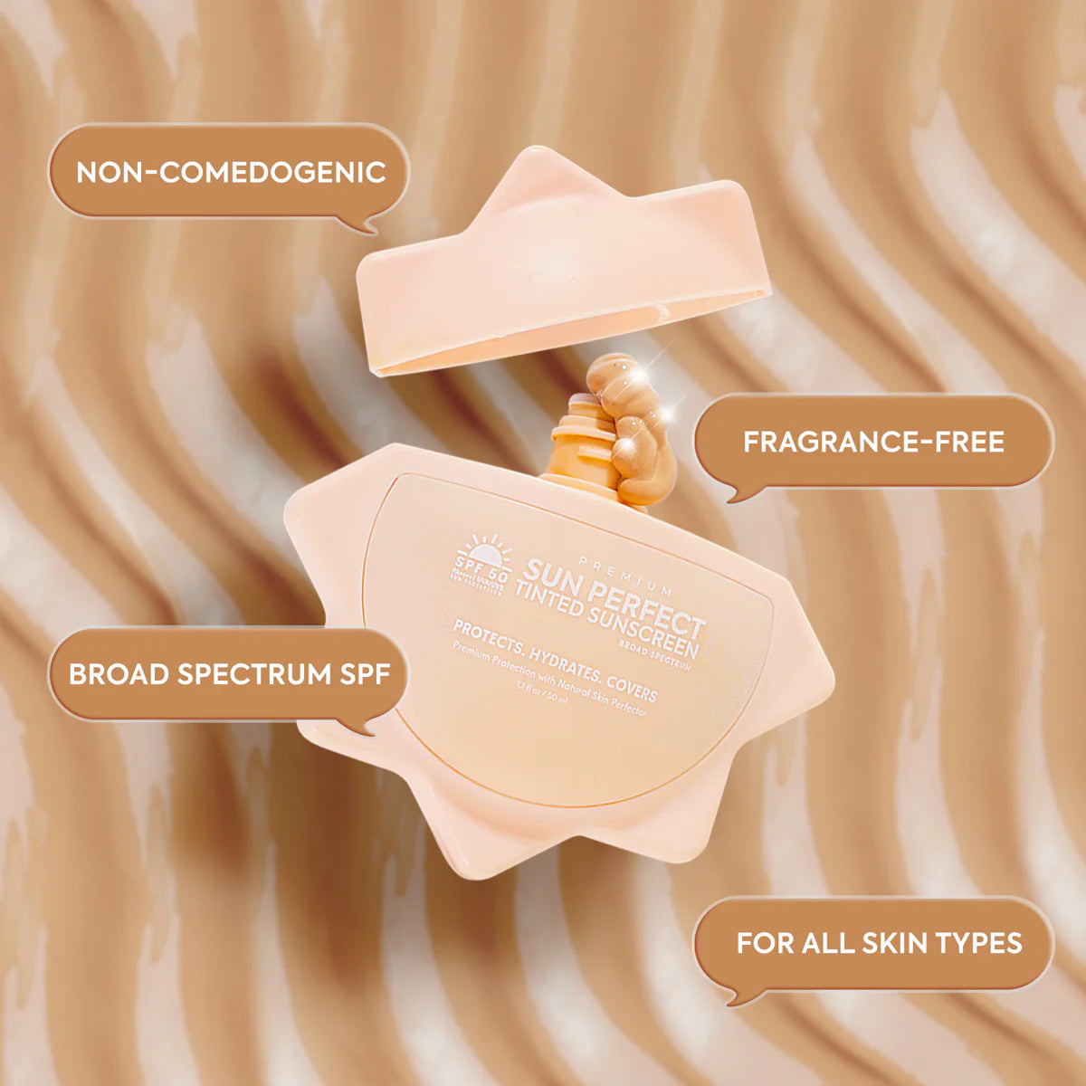 Beauty&U Hikari Premium Sun Perfect Tinted Sunscreen SPF 50 PA++++ 50ml