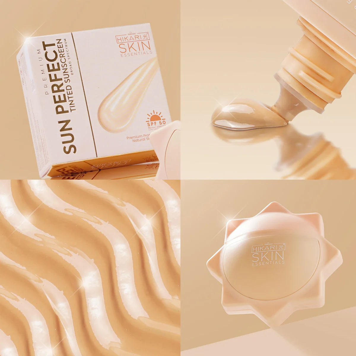 Beauty&U Hikari Premium Sun Perfect Tinted Sunscreen SPF 50 PA++++ 50ml