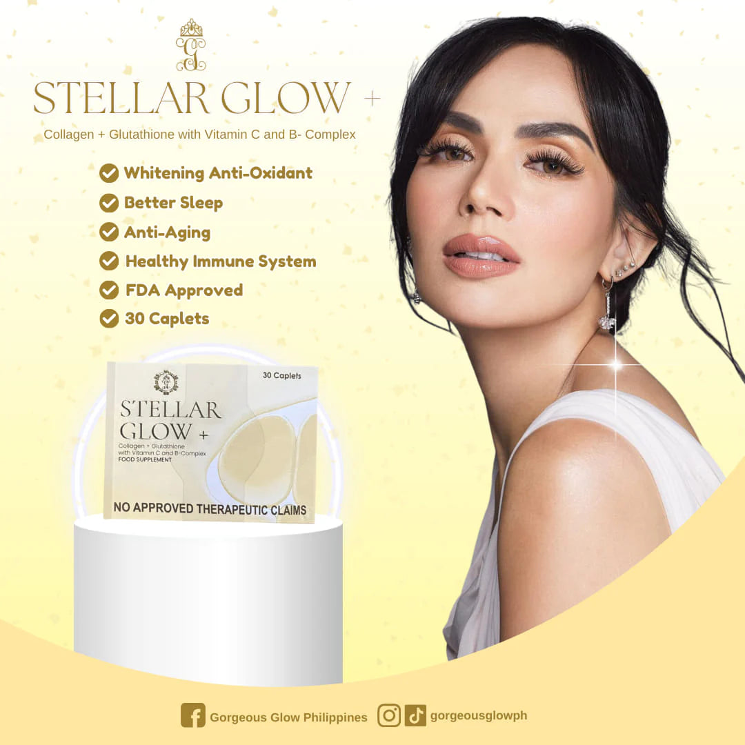 Stellar Glow + Collagen + Glutathione with Vitamin C and B-Complex Food Supplement