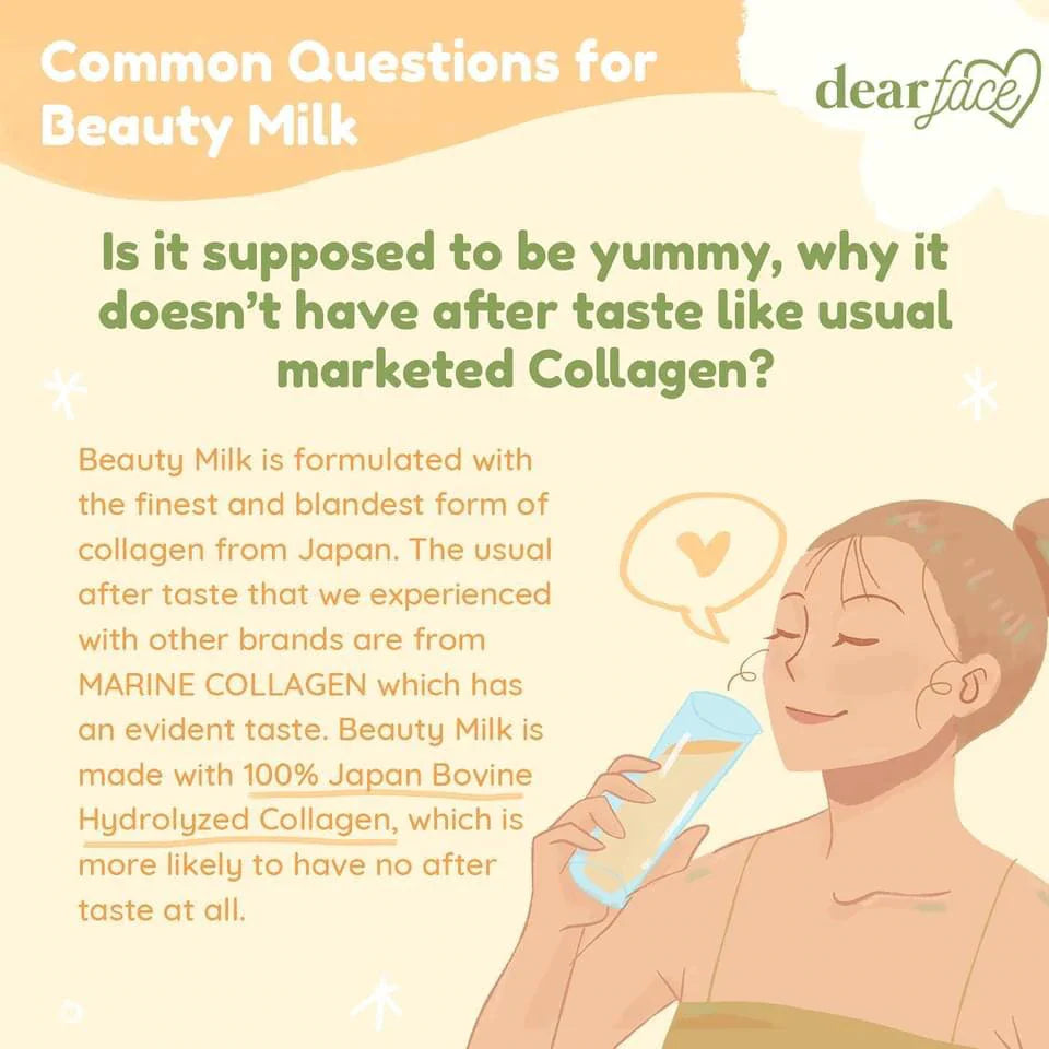 Dear Face Beauty Milk Melon Collagen Drink 210g