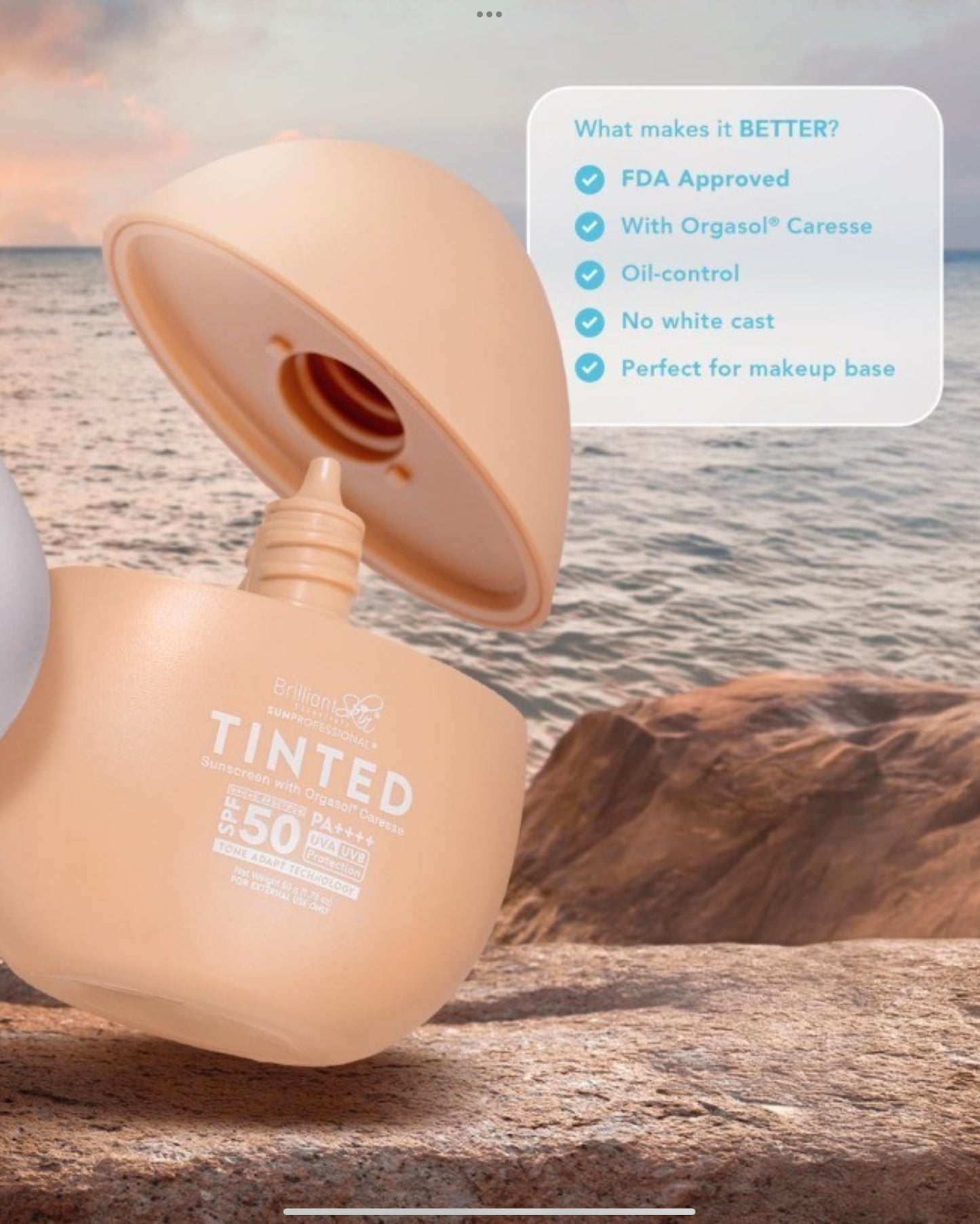 Brilliant Skin SunProfessional Tinted Sunscreen with Orgasol Caresse SPF 50