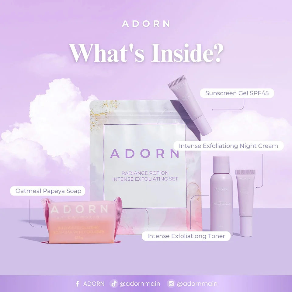 Adorn by Calmskin Radiance Potion Intense Exfoliating Set