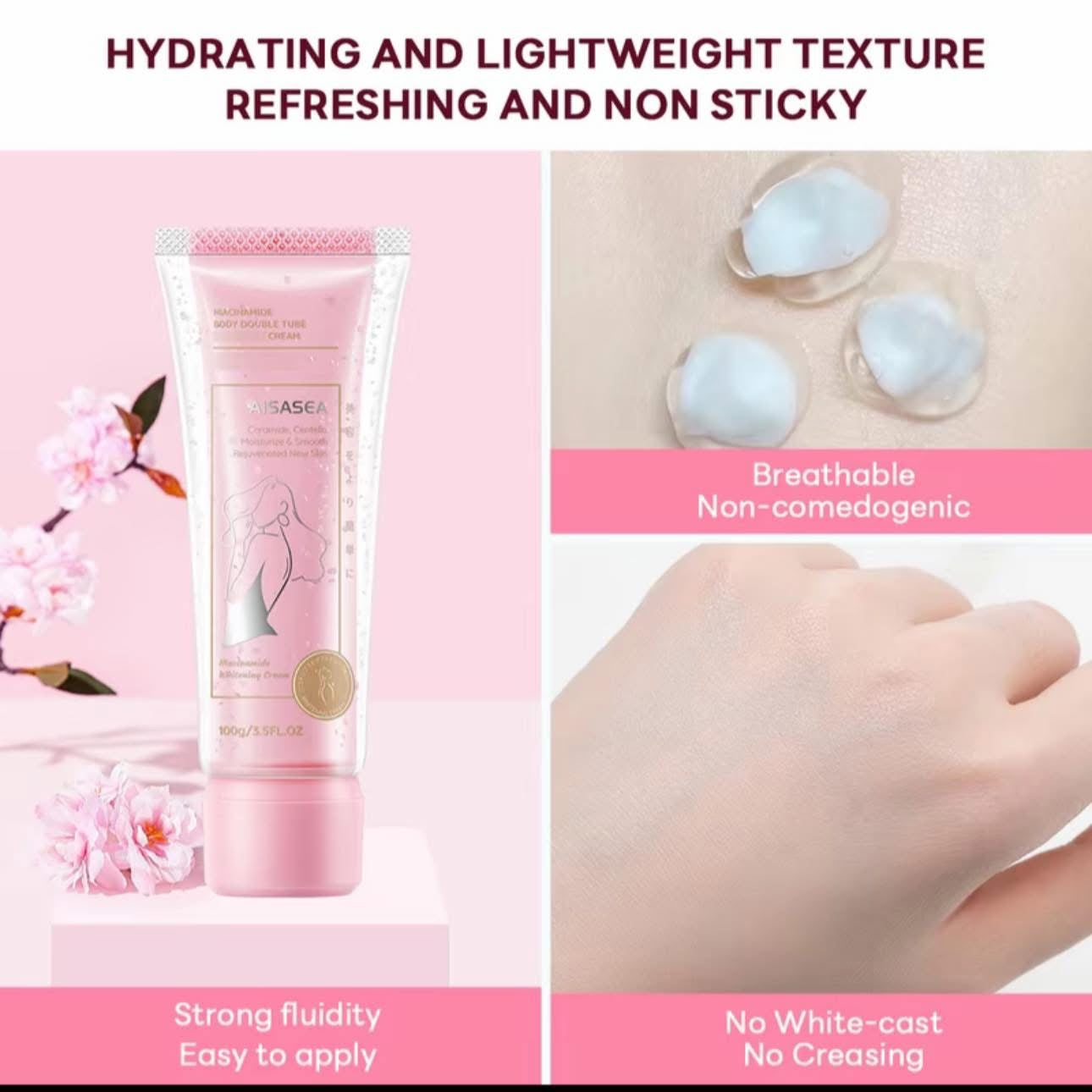 Aisasea Niacinamide Body Double Tube Whitening Cream