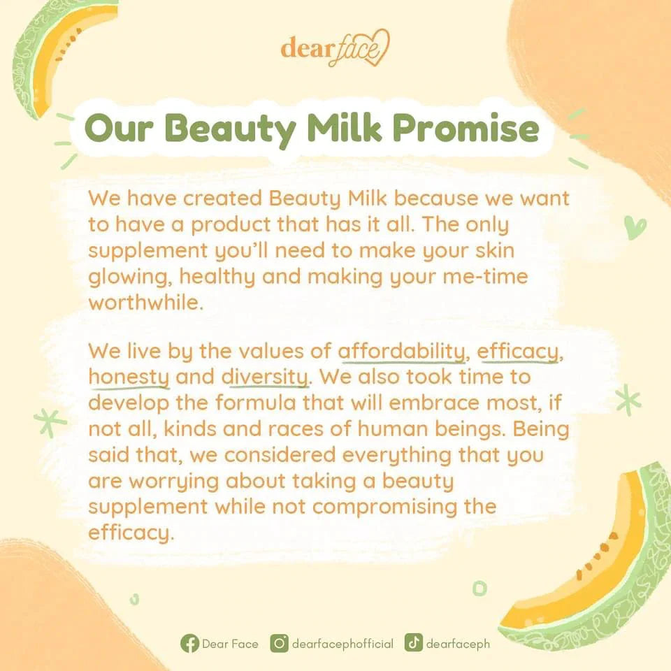 Dear Face Beauty Milk Melon Collagen Drink 210g