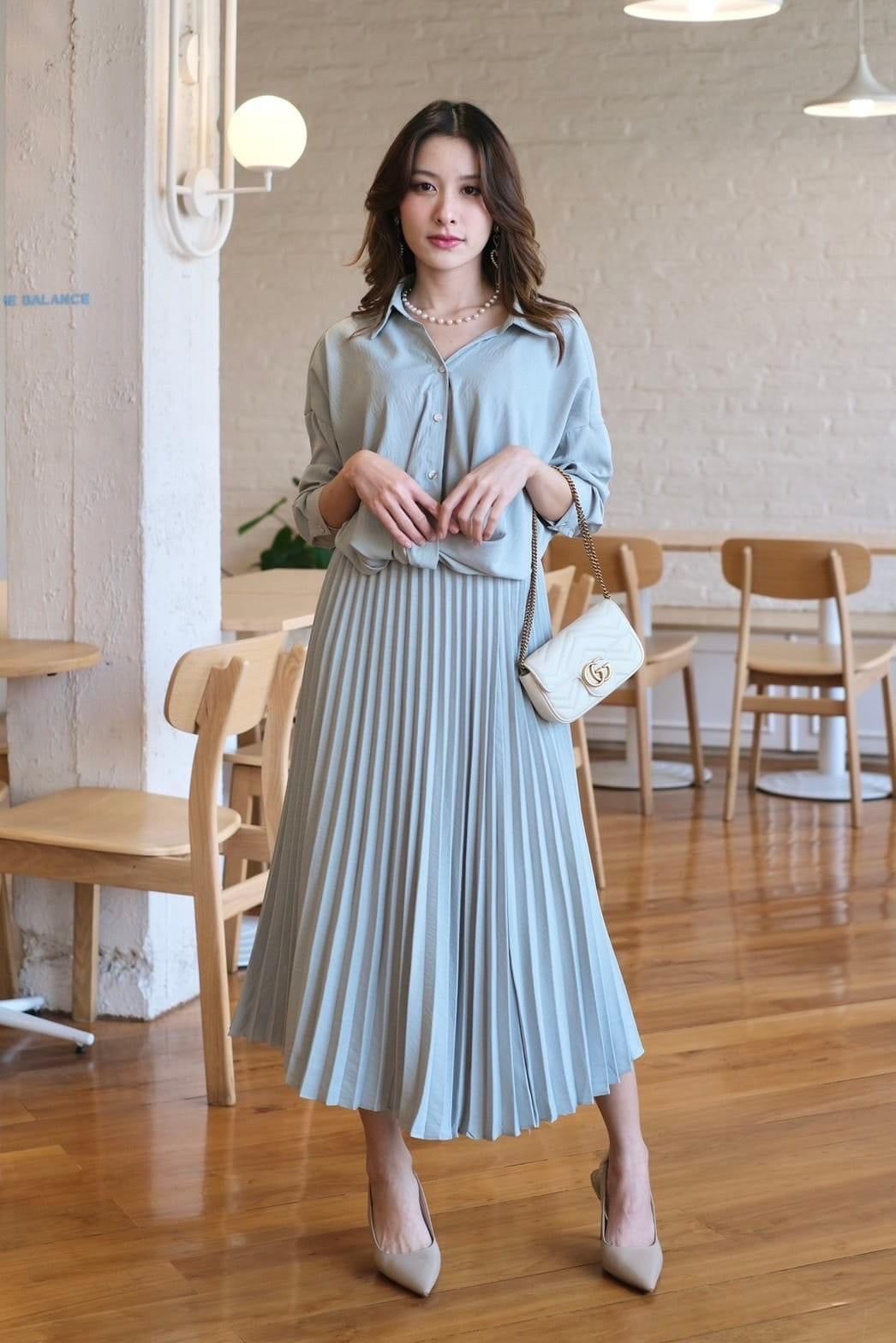Pleated Dress Terno