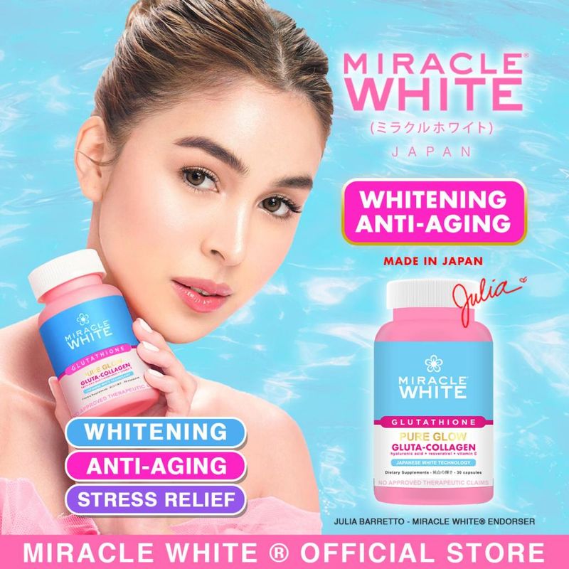 Miracle White, Gluthatione PURE GLOW 30Capsules