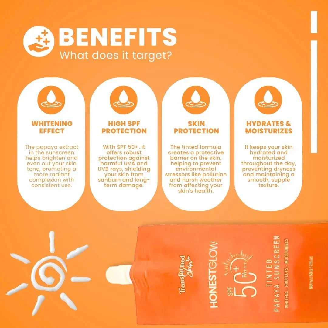 Transformed Skin Honest Glow Tinted Papaya Sunscreen