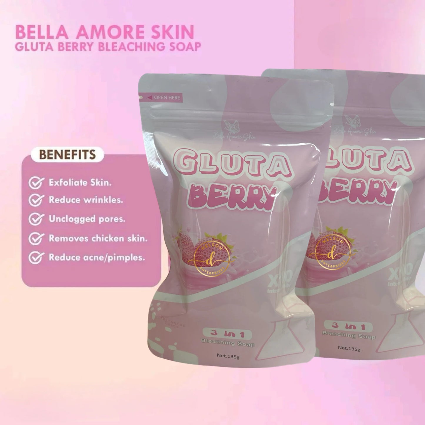Bella Amore Skin Gluta Berry Soap 135g
