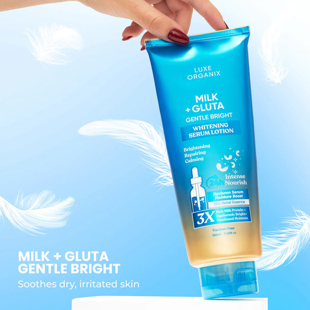Luxe Organix Milk + Gluta Whitening Serum Lotion 350ml