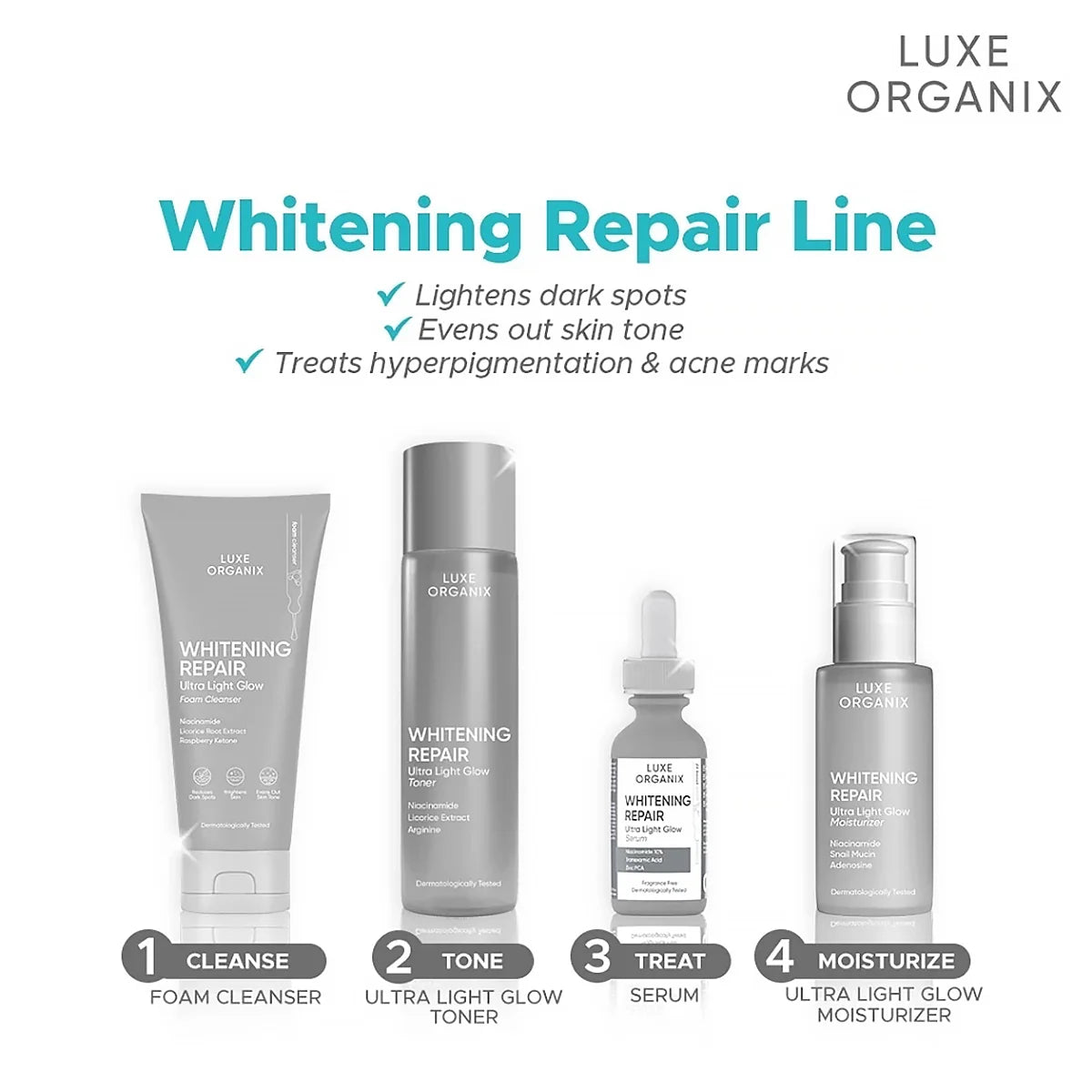 Luxe Organix Whitening Repair Ultra Light Glow Bundle