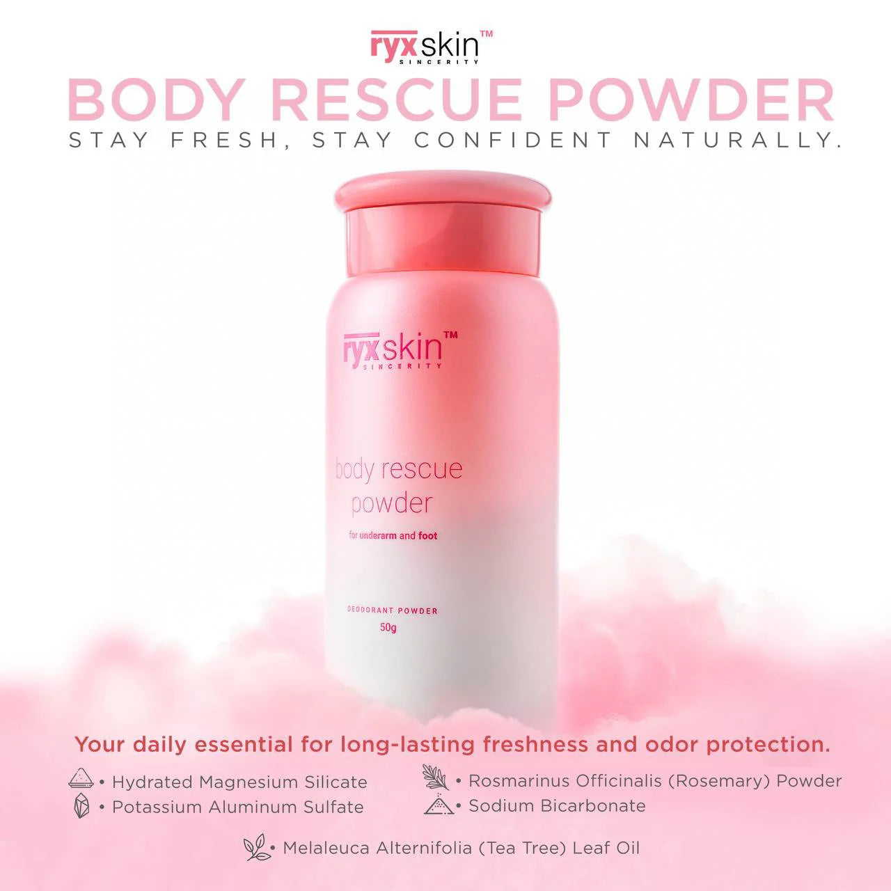 Ryx Skin Body Rescue Deodorant Powder 50g