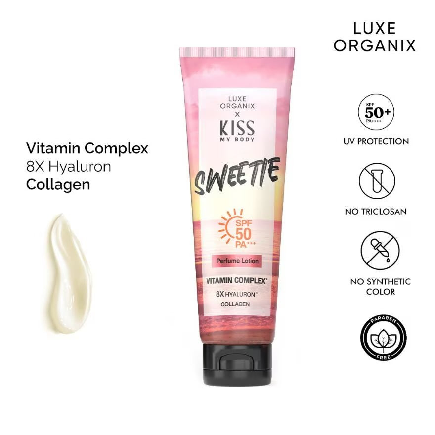 Luxe Organix X Kiss My Body Sweetie Perfume Lotion SPF 50 PA+++ – 200g