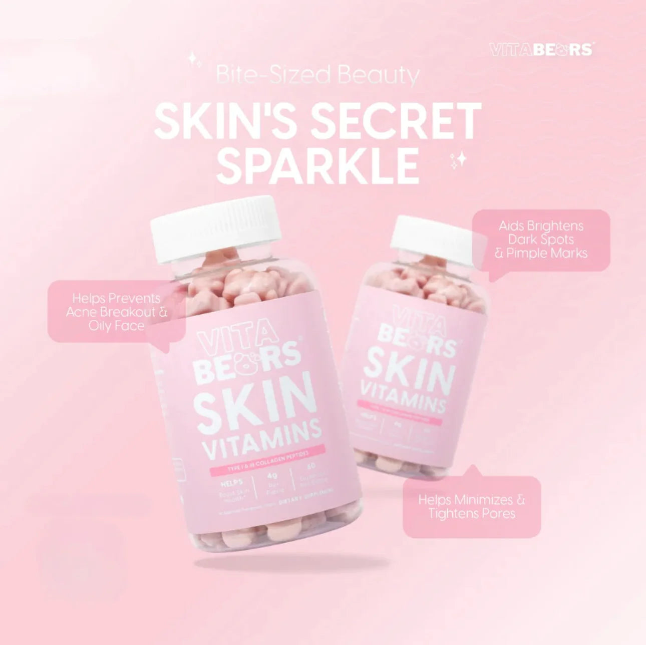 Vitabears Skin Vitamins 60 Gummies