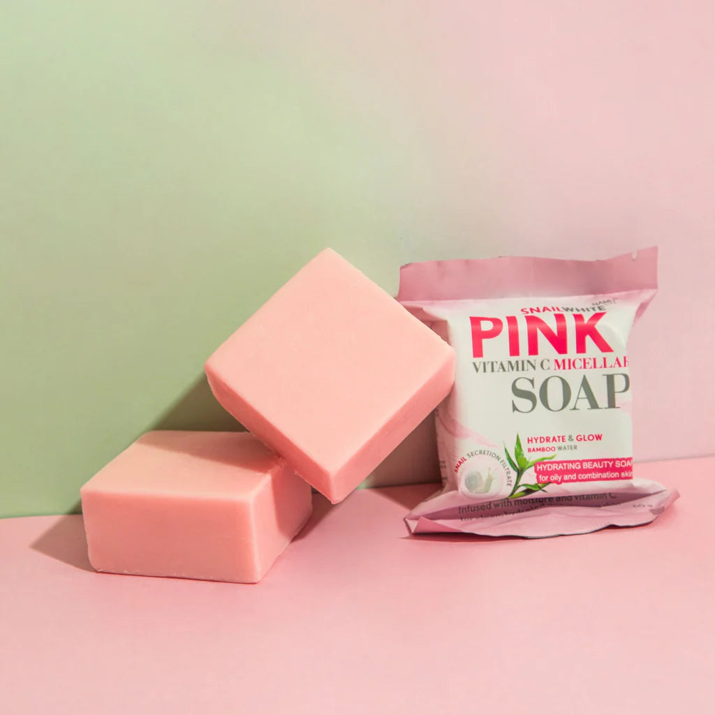 SNAIL WHITE Pink Vitamin C Micelar Soap