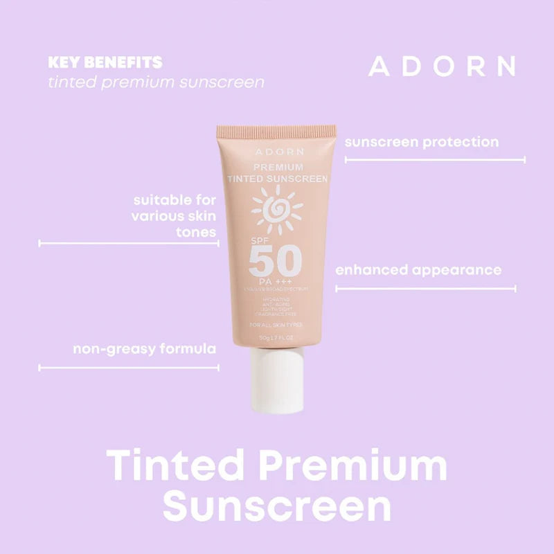 Adorn Premium Tinted Sunscreen SPF 50 PA+++