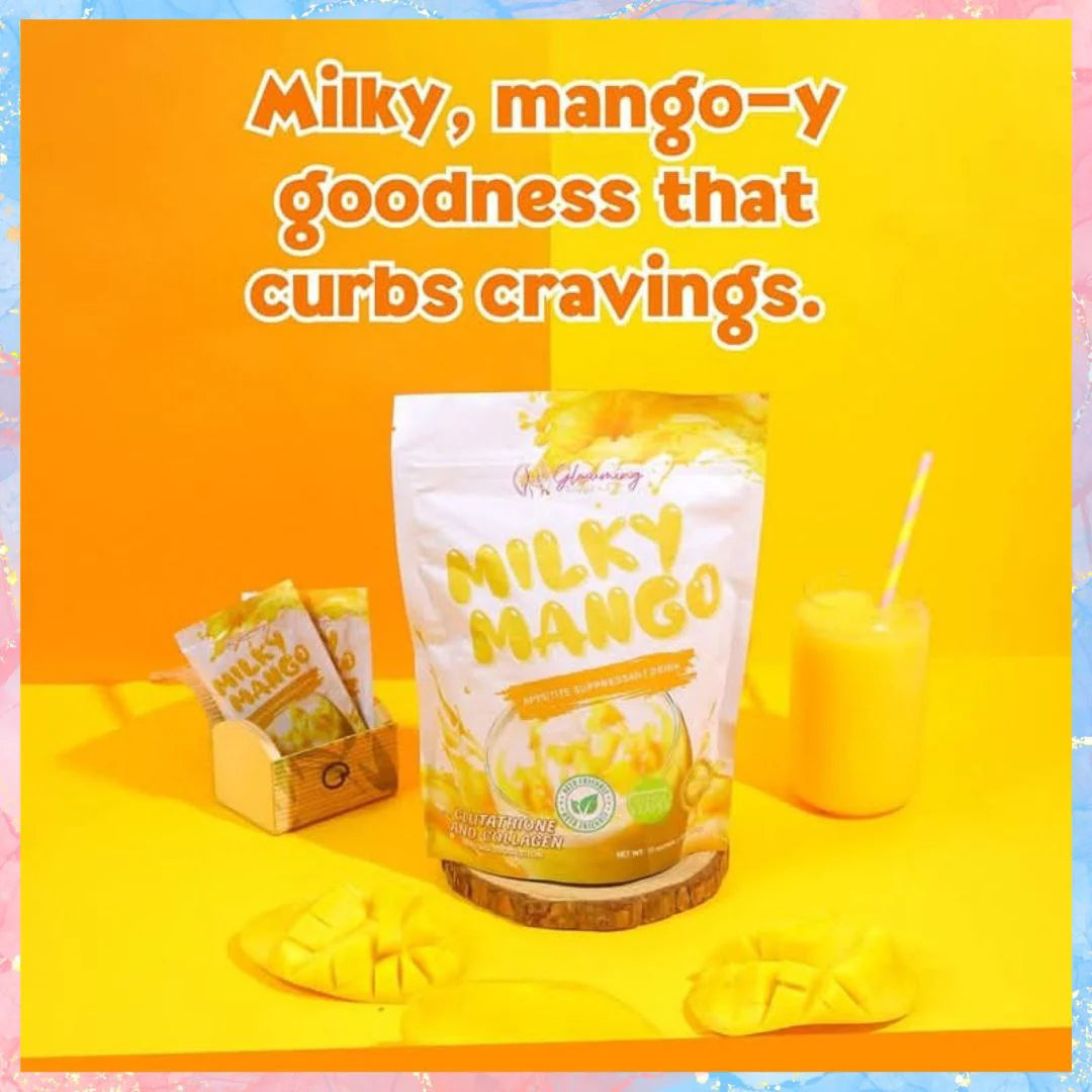 Glowming Milky Mango Glutathione and Collagen Drink 10 Sachet