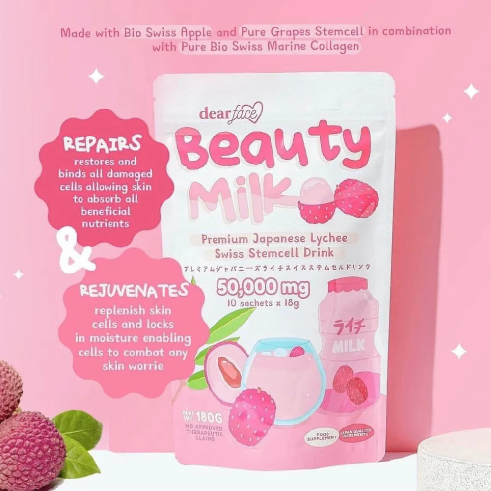 Dear Face Beauty Milk Lychee Swiss Stemcell Drink