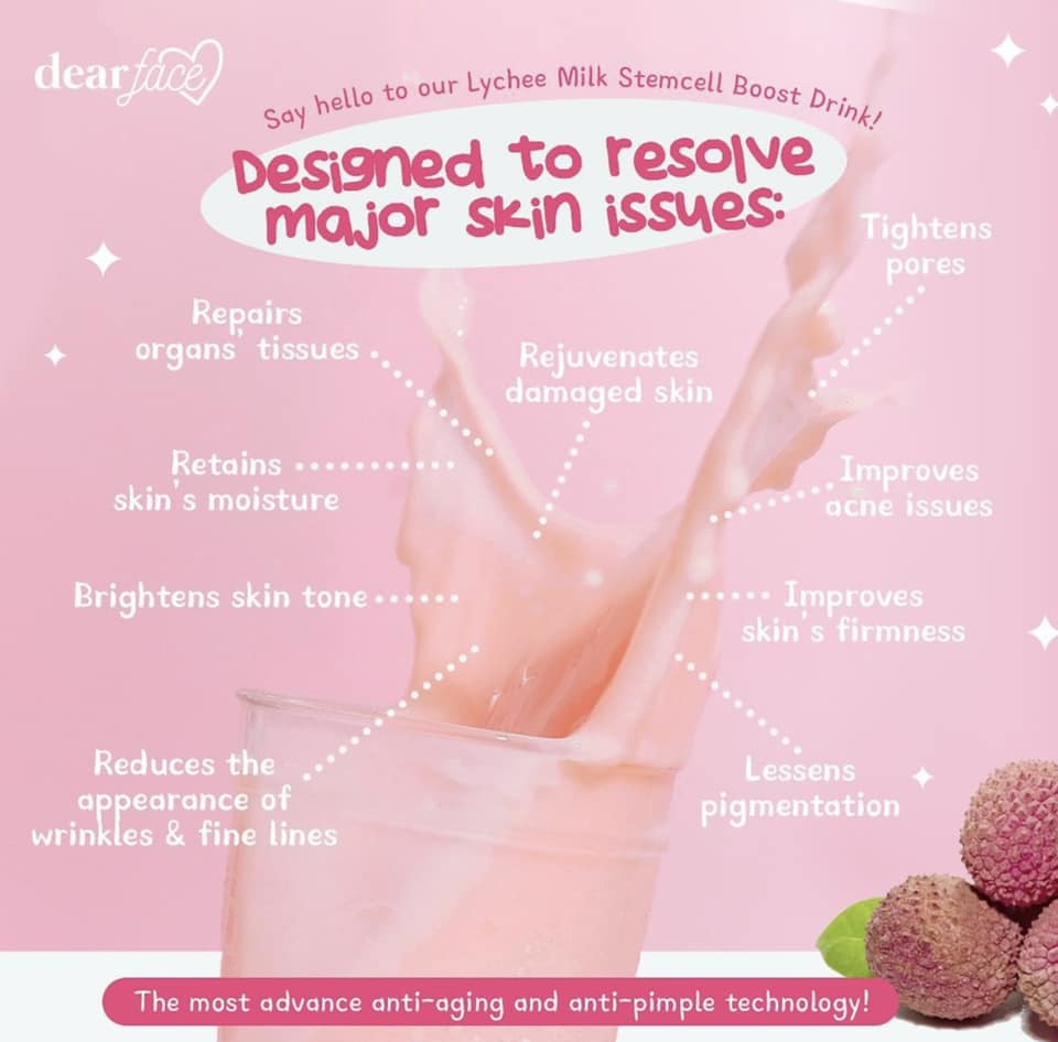Dear Face Beauty Milk Lychee Swiss Stemcell Drink