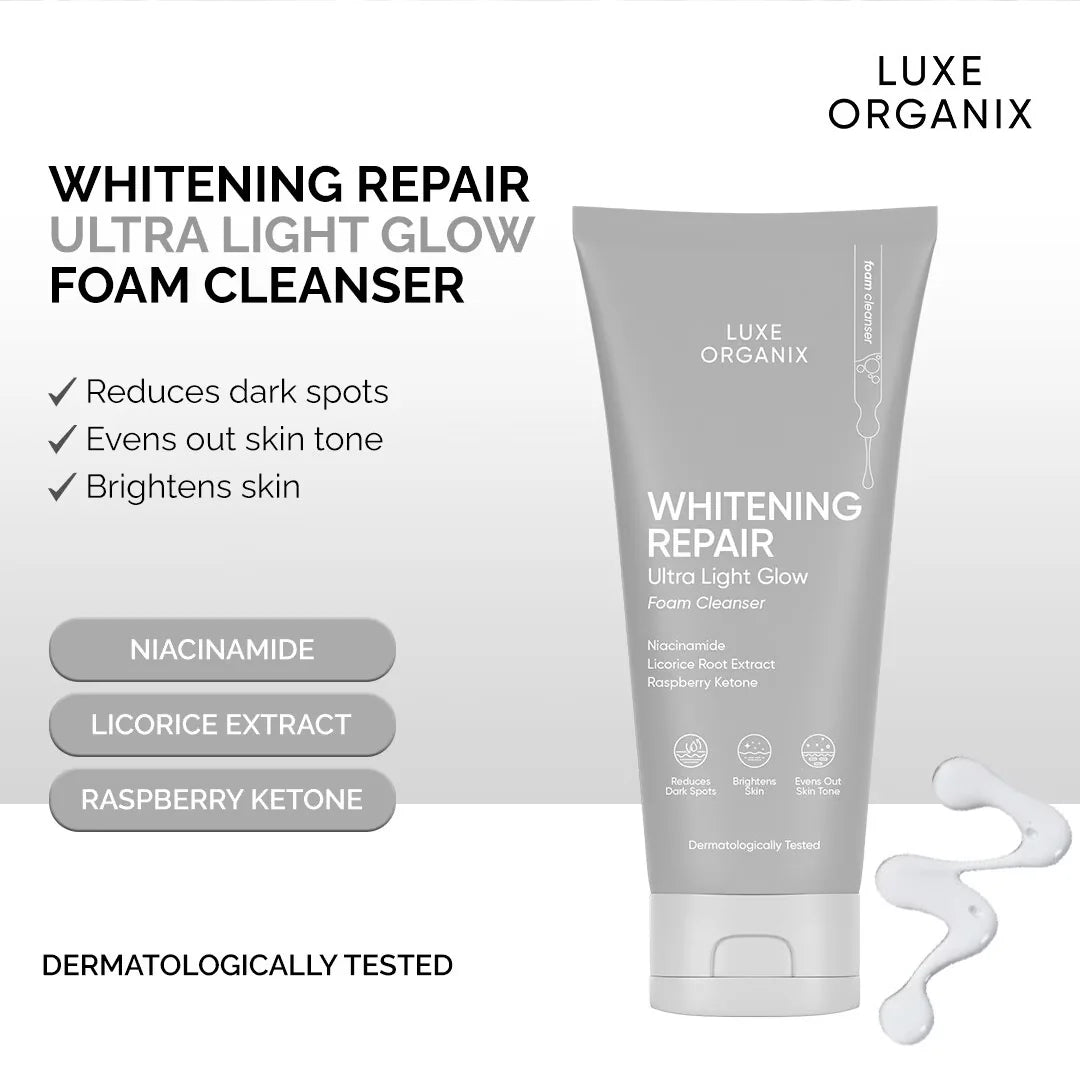 Luxe Organix Whitening Repair Ultra Light Glow Foam Cleanser