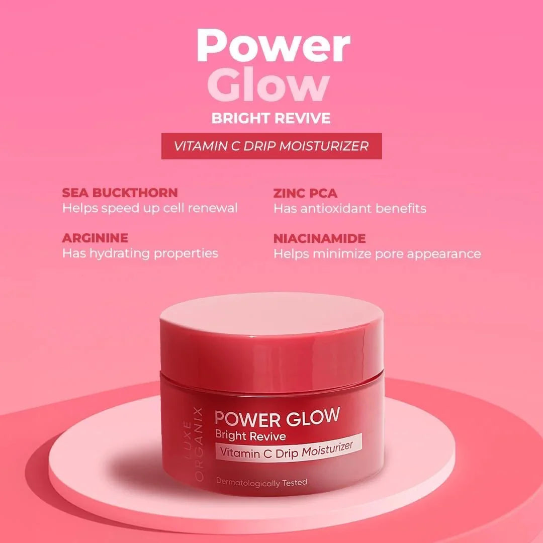 Luxe Organix Power Glow Bright Revive Vitamin C Drip Moisturizer