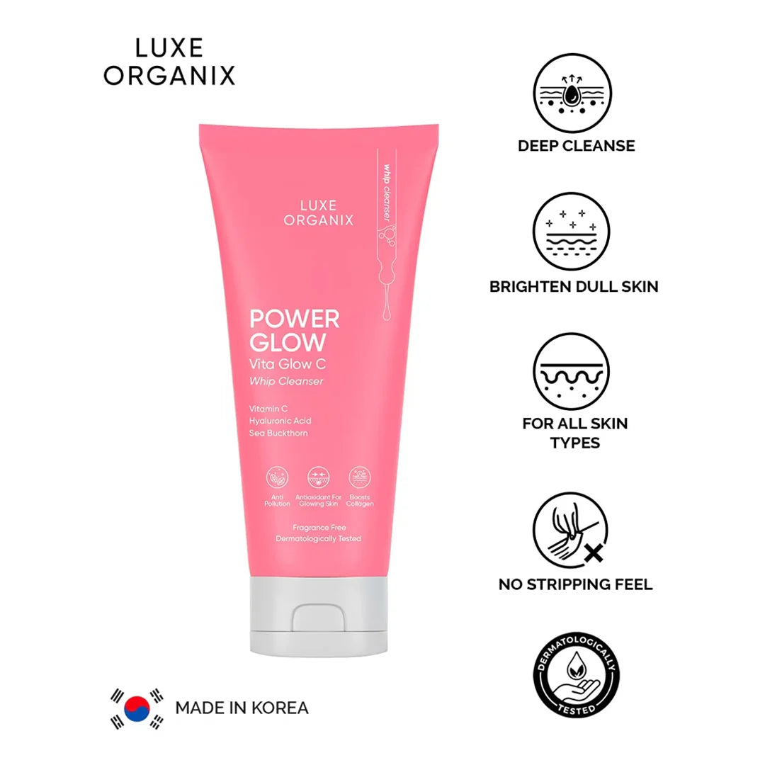 Luxe Organix Power Glow Vita Glow C Whip Cleanser