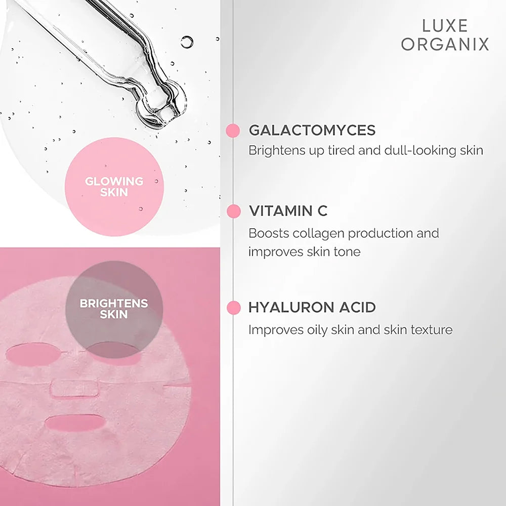 Luxe Organix Power Glow Serum Boost Sheet Mask