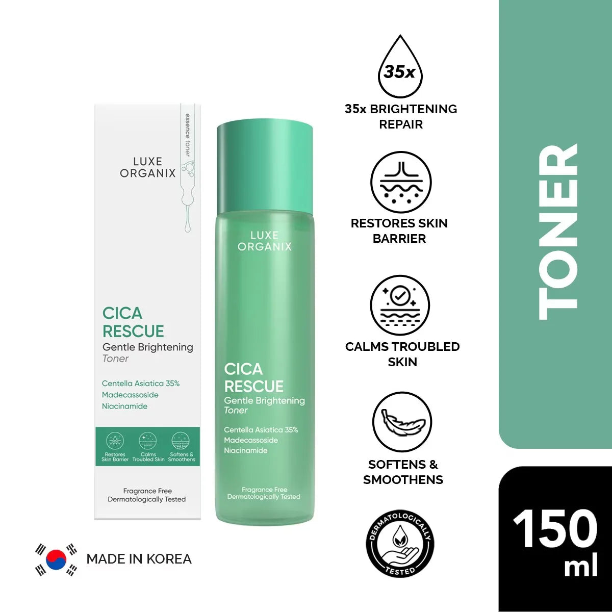 Luxe Organix Cica Rescue Gentle Brightening Toner