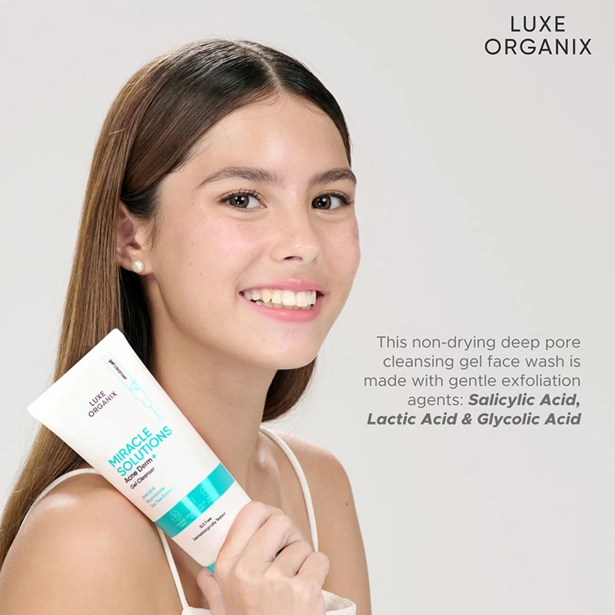 Luxe Organix Miracle Solutions Acne Derm+ Gel Cleanser