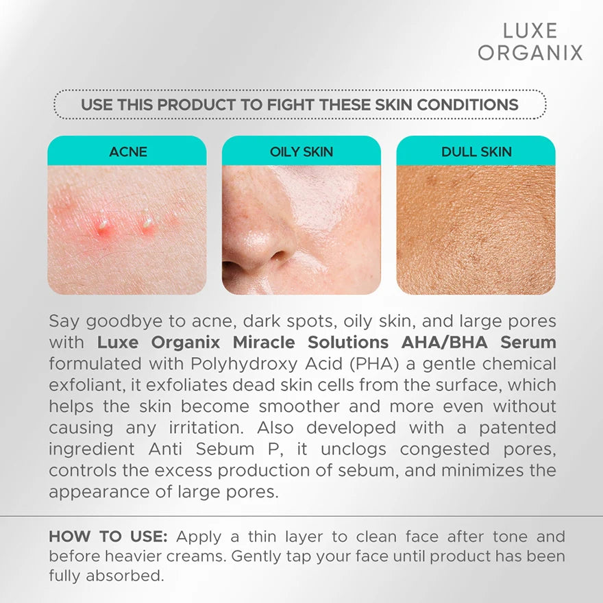 Luxe Organix Miracle Solutions Acne Derm+ Serum