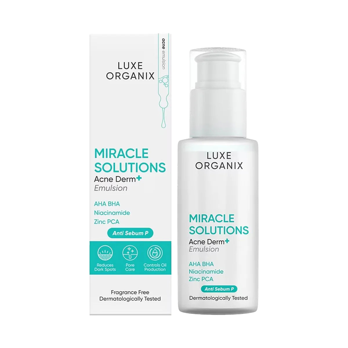 Luxe Organix Miracle Solutions AHA/BHA Acne Derm+ Emulsion