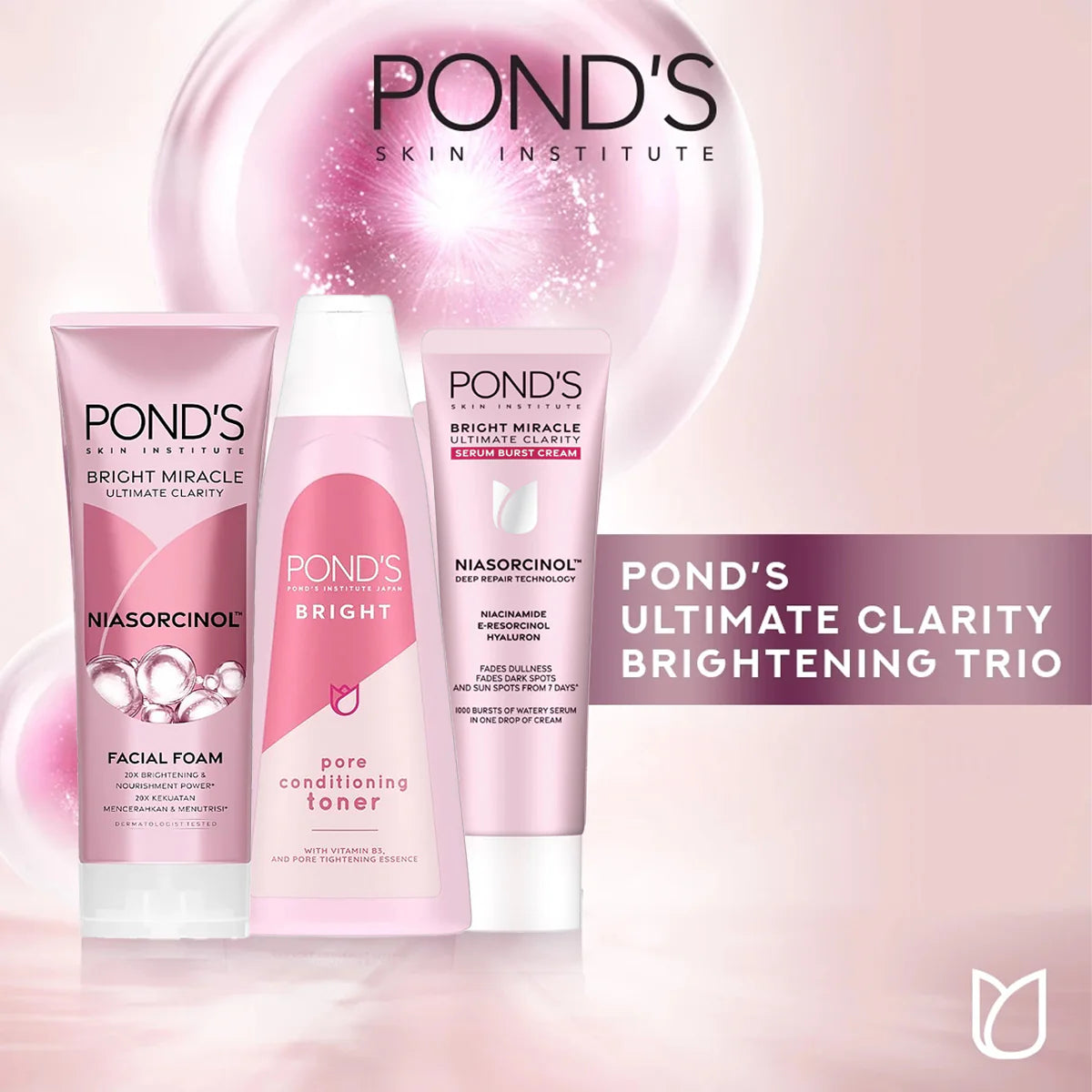 POND’S Ultimate Clarity Brightening Trio Bundle
