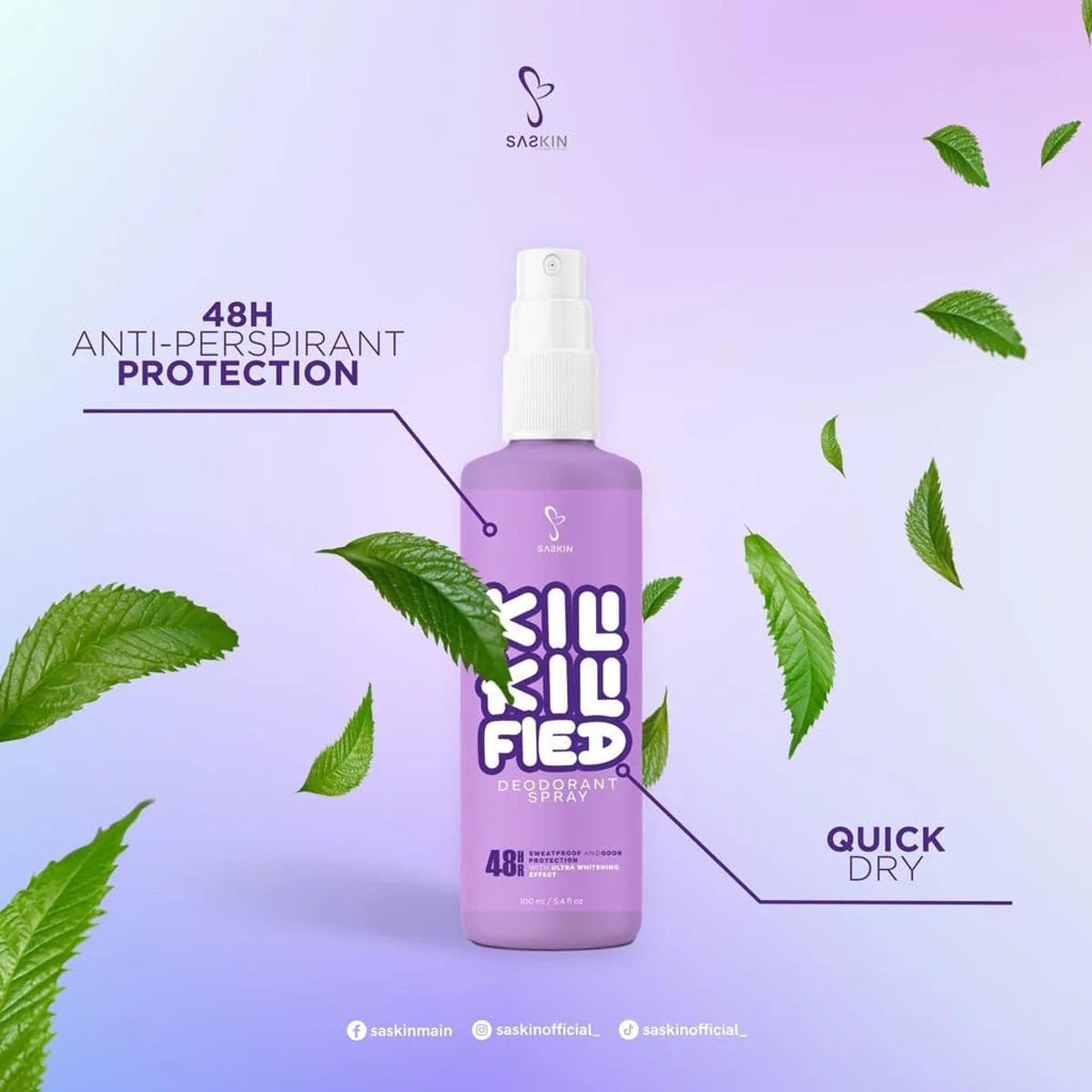 Saskin Kilikilified Deodorant Spray 60ml