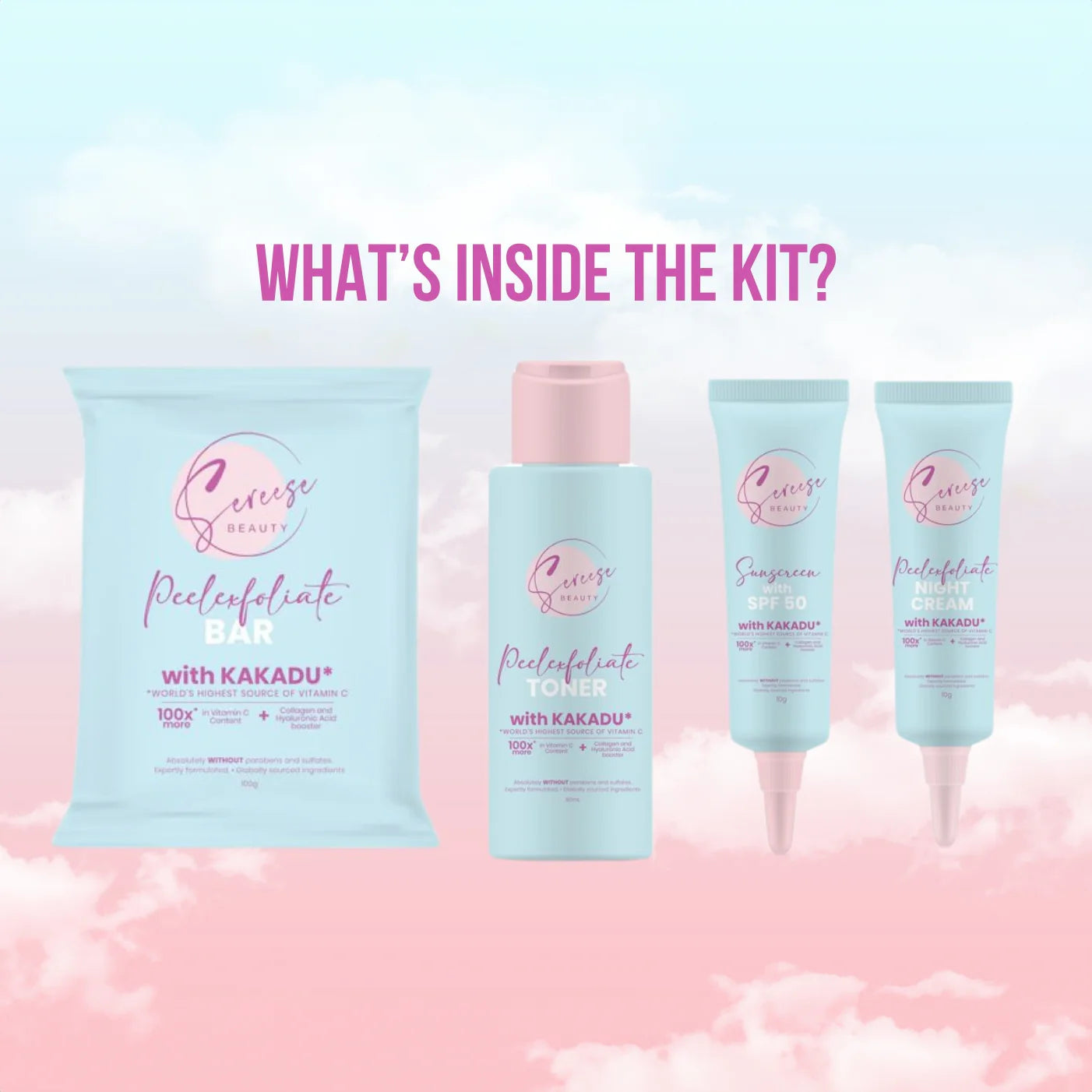 Sereese Beauty PeelExfoliate Set with Kakadu
