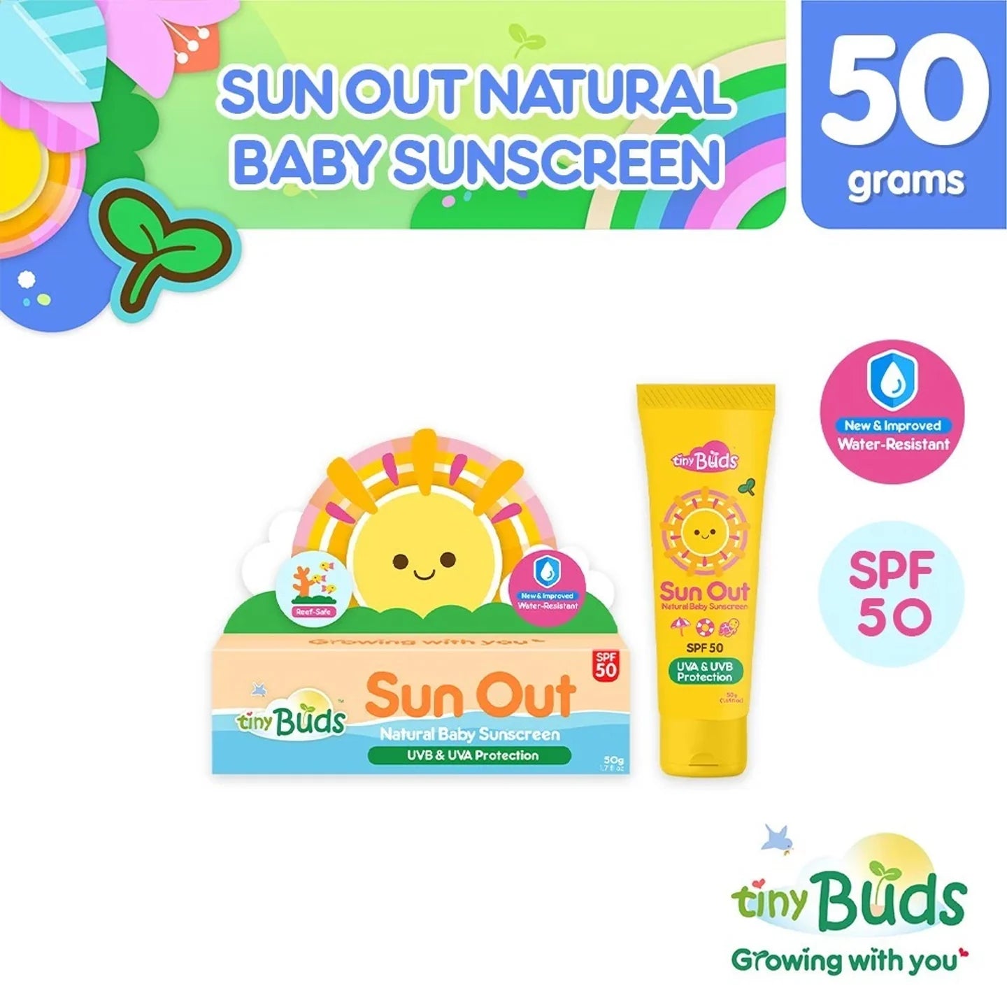 Tiny Buds Sun Out Natural Baby Sunscreen SPF 50