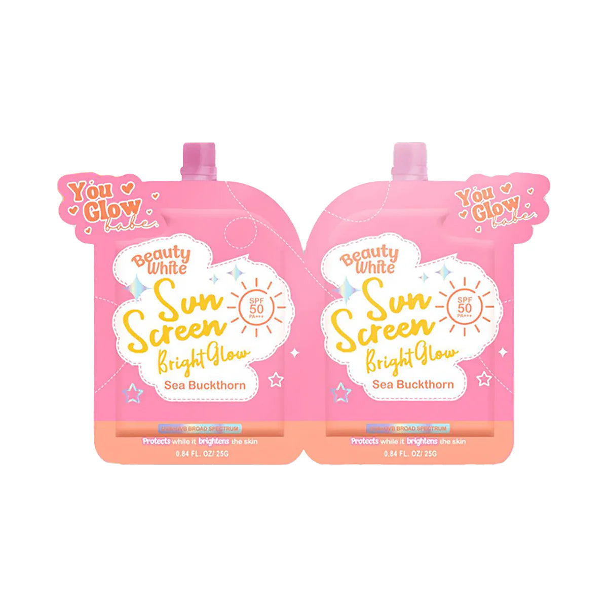 You Glow Babe Beauty White Sunscreen Bright Glow SPF 50 PA+++ Twin 