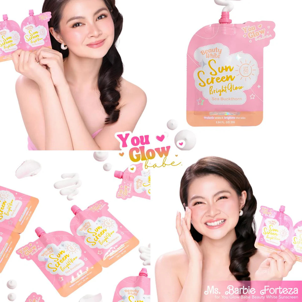 You Glow Babe Beauty White Sunscreen Bright Glow SPF 50 PA+++ Twin Pack