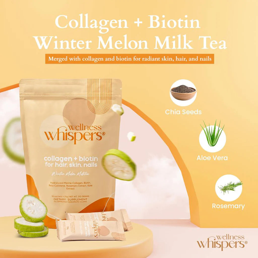 Wellness Whispers Collagen + Biotin Winter Melon Milk Tea