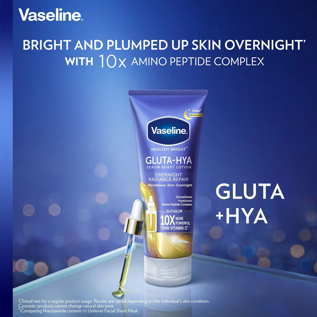 Vaseline Gluta-Hya Serum Burst Lotion Overnight Radiance Repair 300ml