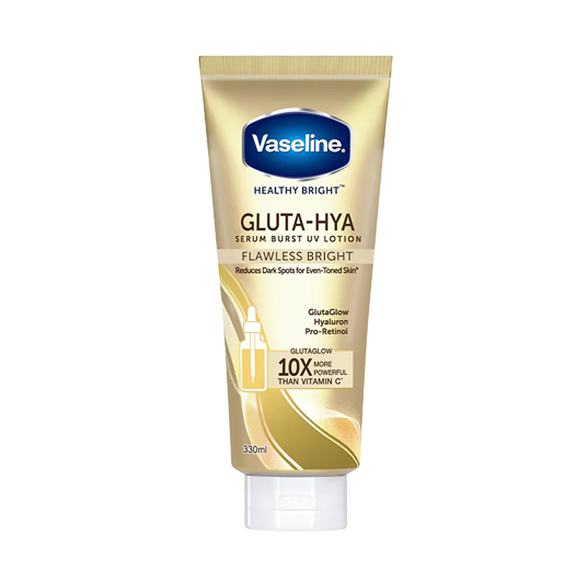 Vaseline Gluta-Hya Serum Burst UV Lotion Flawless Bright 300ml