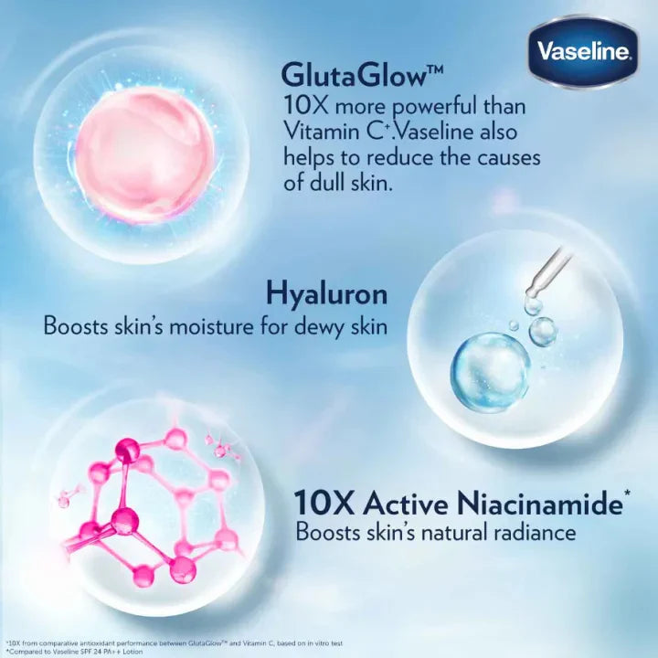 Vaseline Gluta-Hya Serum Burst UV Lotion Flawless Bright 300ml