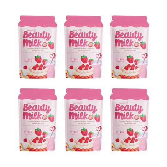 Dear Face Beauty Milk Strawberry Glutathione Drink (Bundle of 6)