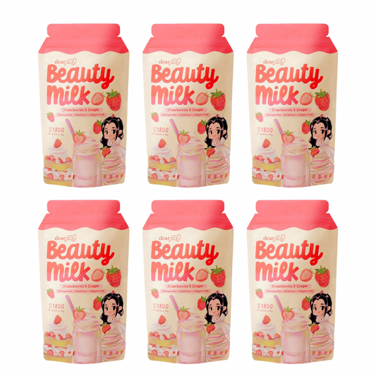 Dear Face Beauty Milk Strawberries & Cream (Bundle of 6)