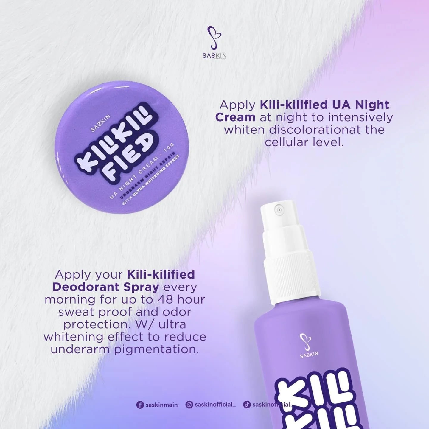 Saskin Kilikilified Spray+Cream Bundle