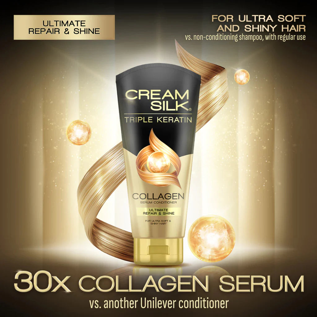 Cream Silk Triple Keratin Collagen Serum Conditioner 170ml