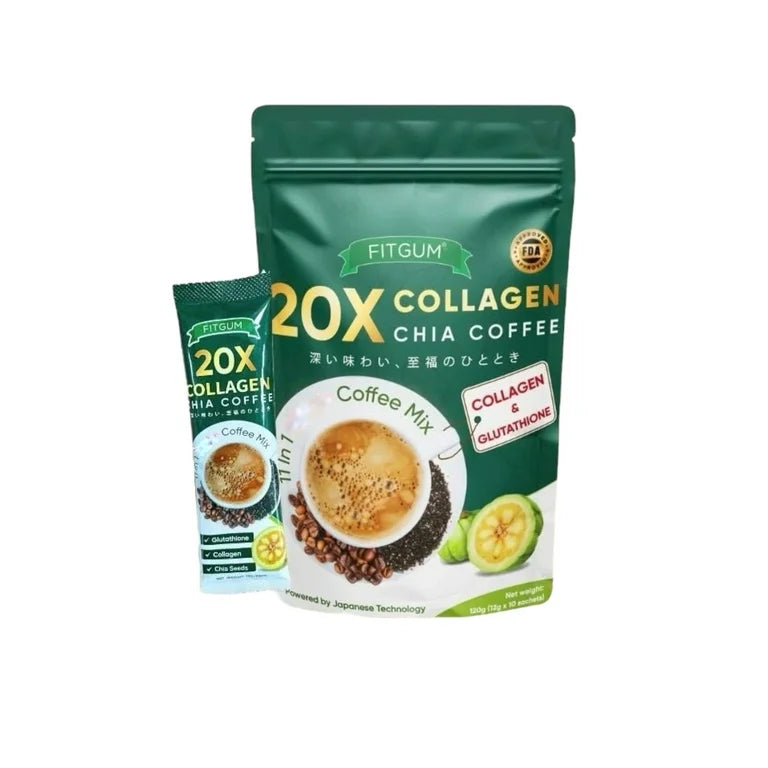 Fitgum Collagen Chia Coffee Mix