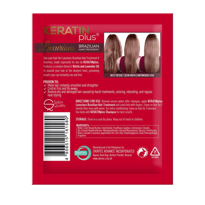 KERATIN PLUS
Luxurious Brazilian Hair Treatment 20G 12S